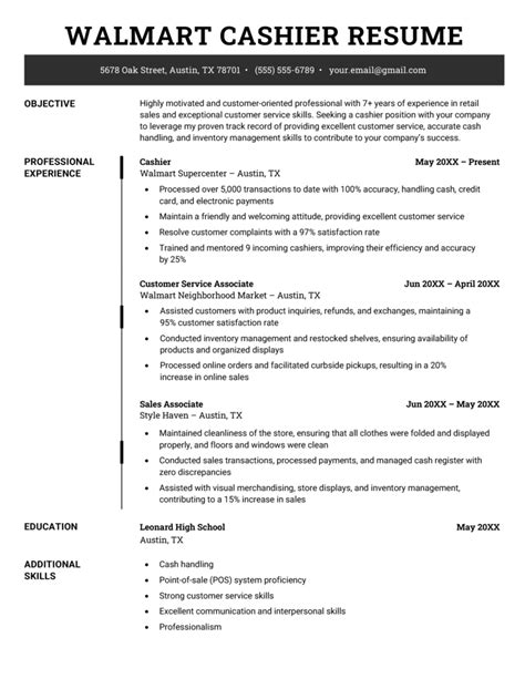 Cashier Resume Examples & Best Keywords for 2024 .